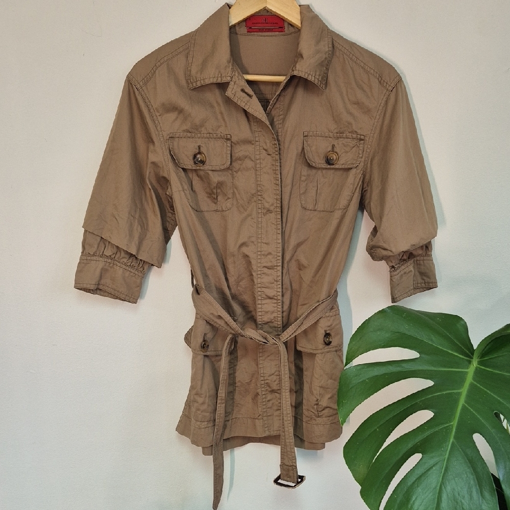 Carolina Herrera Tan Utility Jacket with Belt